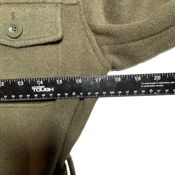 & Other Stories Olive Green Utility Jacket Shacket Wool Size XS - Picture 5 of 7